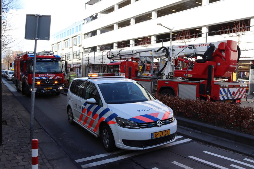 Brand in appartement Winkelcentrum Citymall