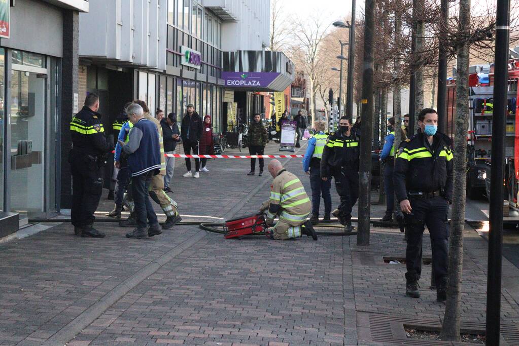 Brand in appartement Winkelcentrum Citymall