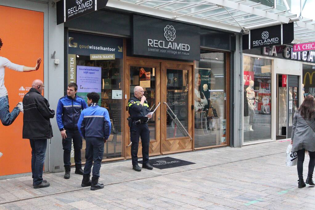 Overval op juwelier Reclaimed in Winkelcentrum Citymall