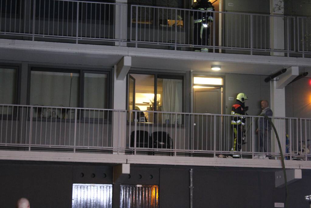 Woningbrand in flatgebouw