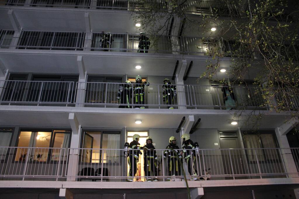 Woningbrand in flatgebouw
