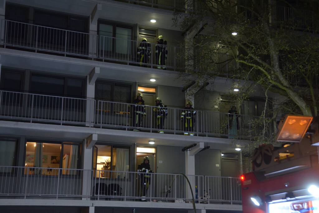 Woningbrand in flatgebouw