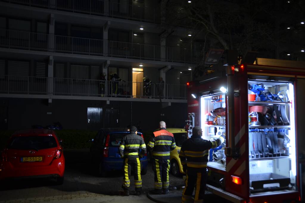 Woningbrand in flatgebouw