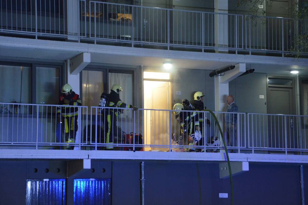 Woningbrand in flatgebouw