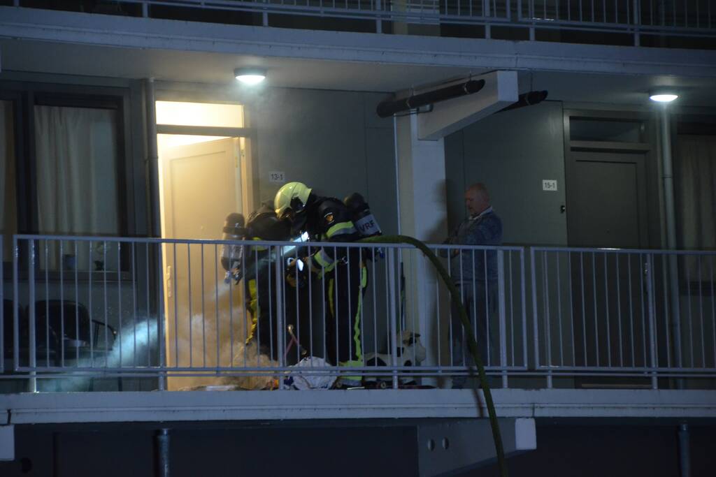 Woningbrand in flatgebouw
