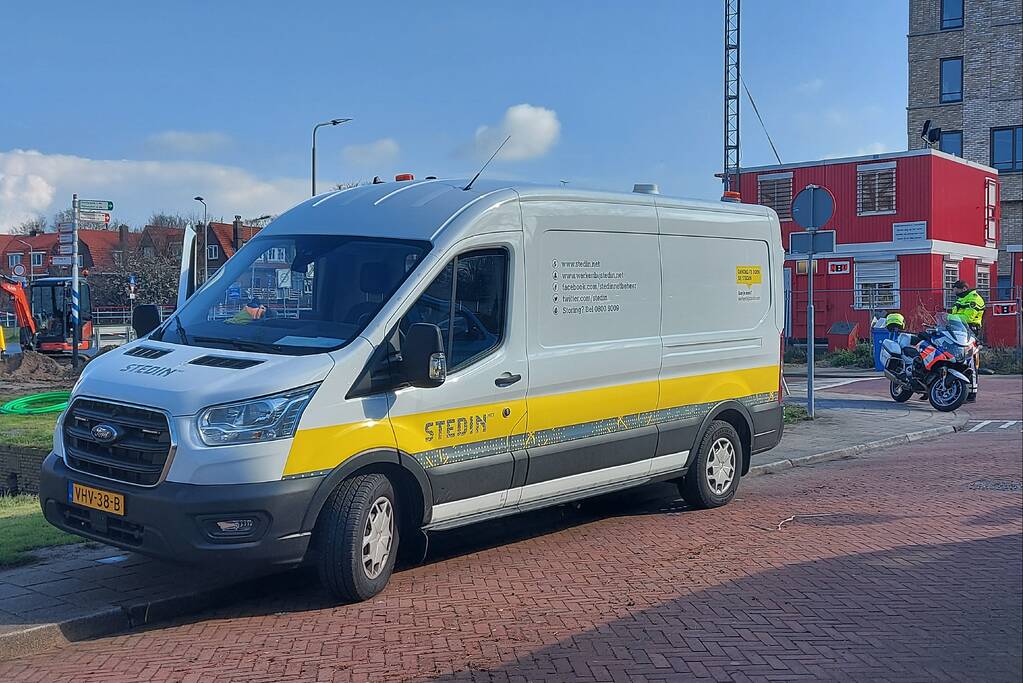 Gasleiding geraakt bij werkzaamheden