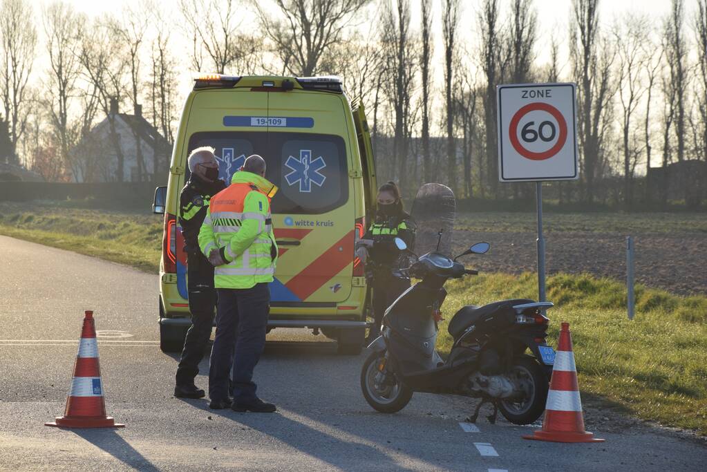 Scooterrijder gewond bij eenzijdig ongeval