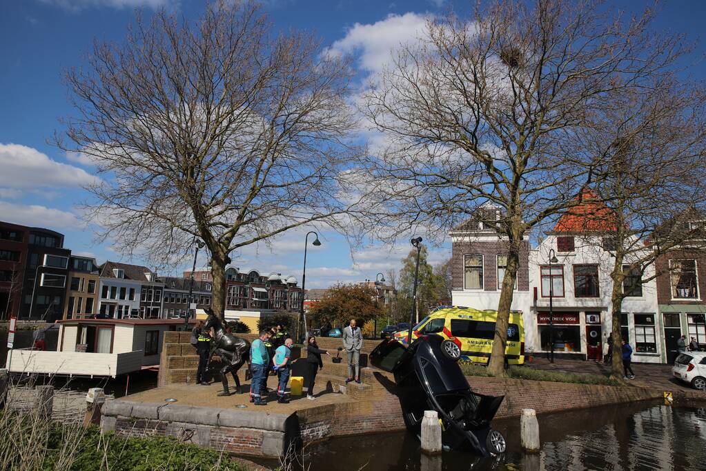 Personenauto belandt in water