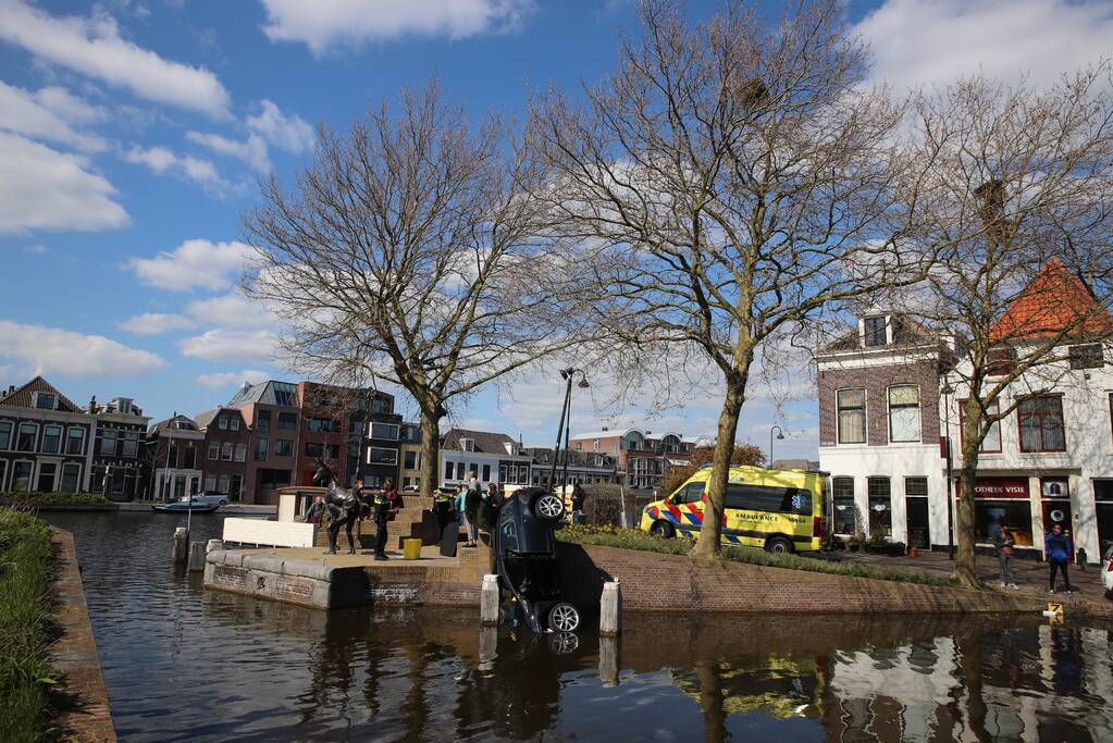 Personenauto belandt in water