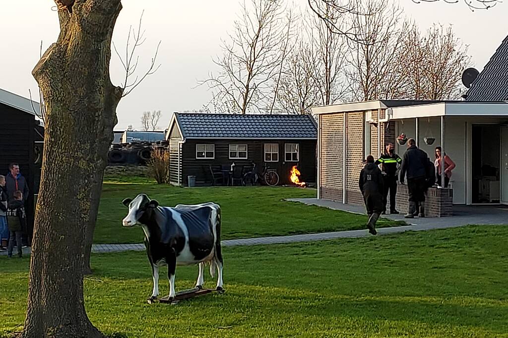 Man gewond bij in brand gevlogen gasfles