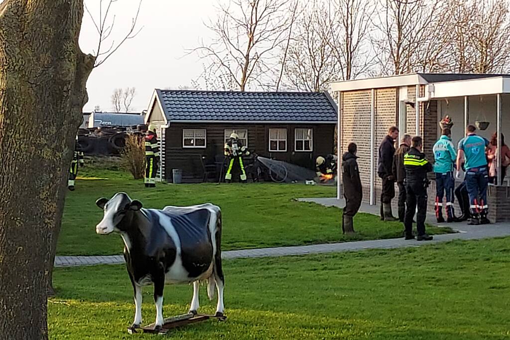 Man gewond bij in brand gevlogen gasfles