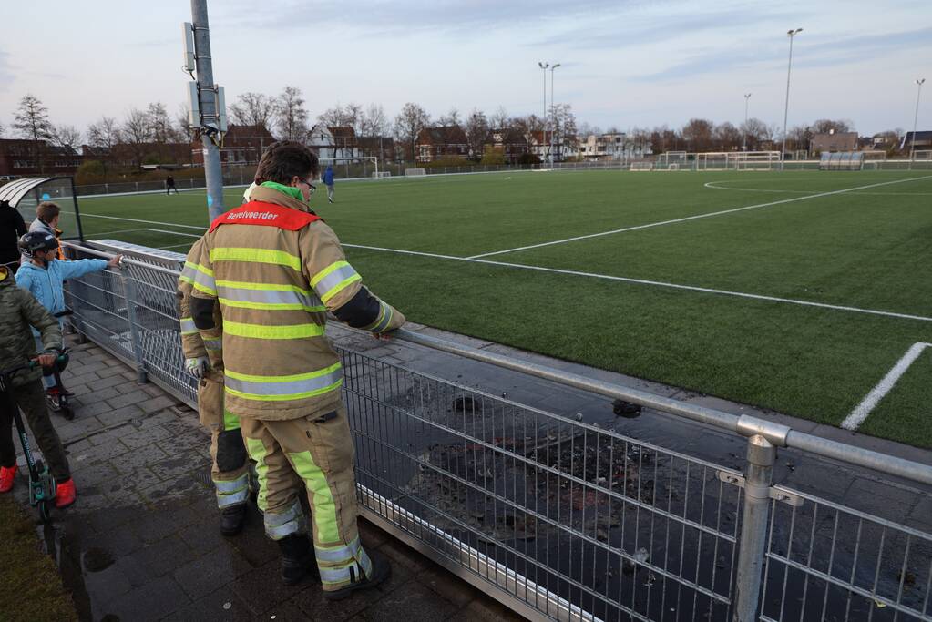 Brand op terrein voetbalvereniging