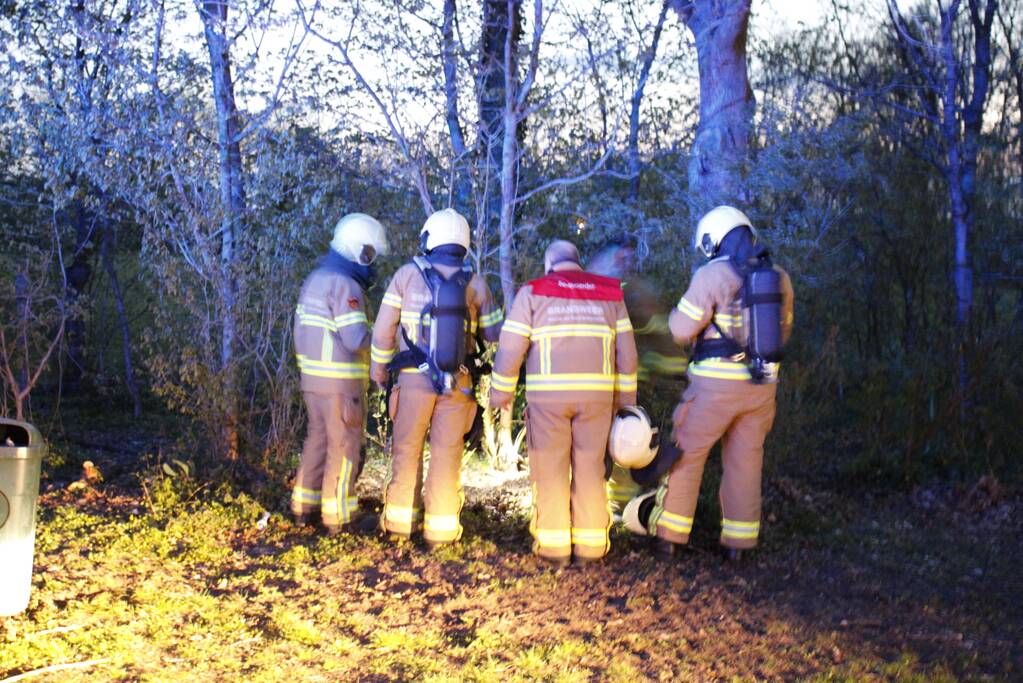 Brand in berm snel geblust
