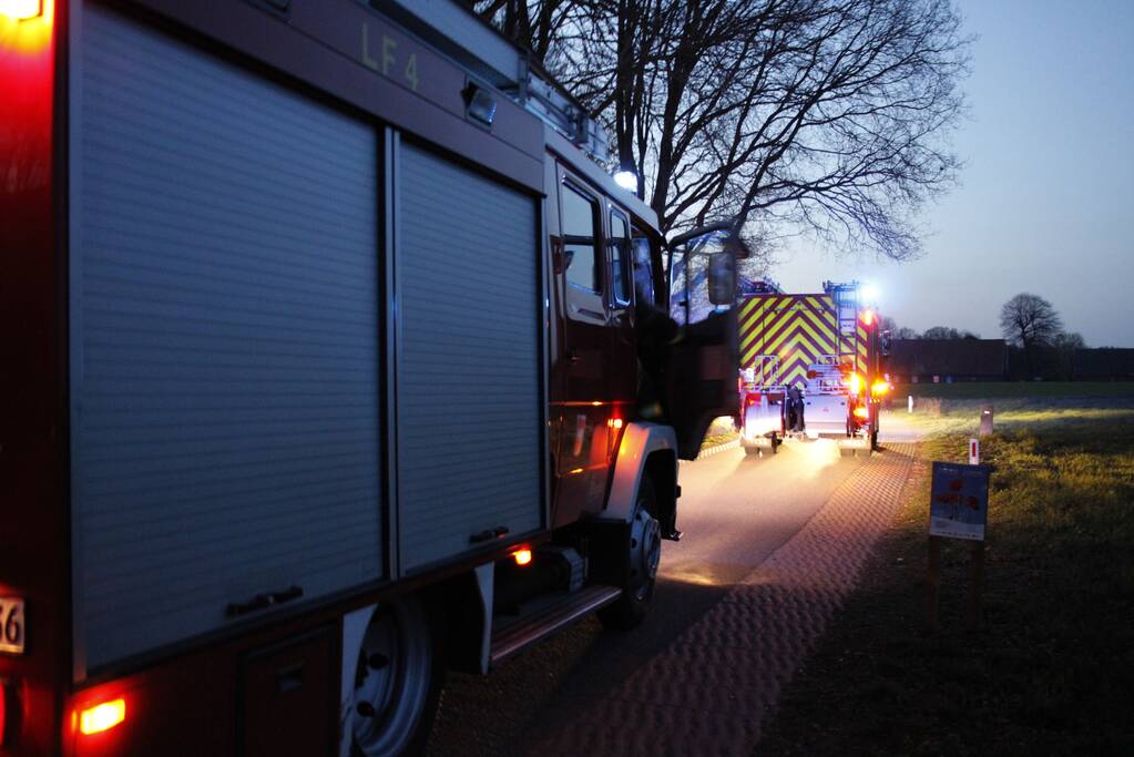 Brand in berm snel geblust