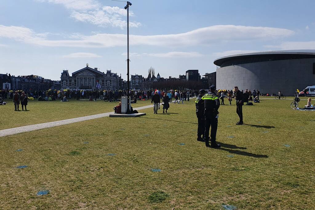 Grote drukte bij demonstratie