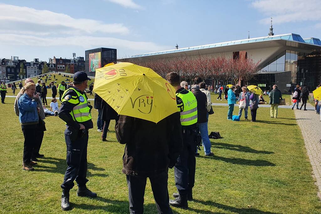 Grote drukte bij demonstratie