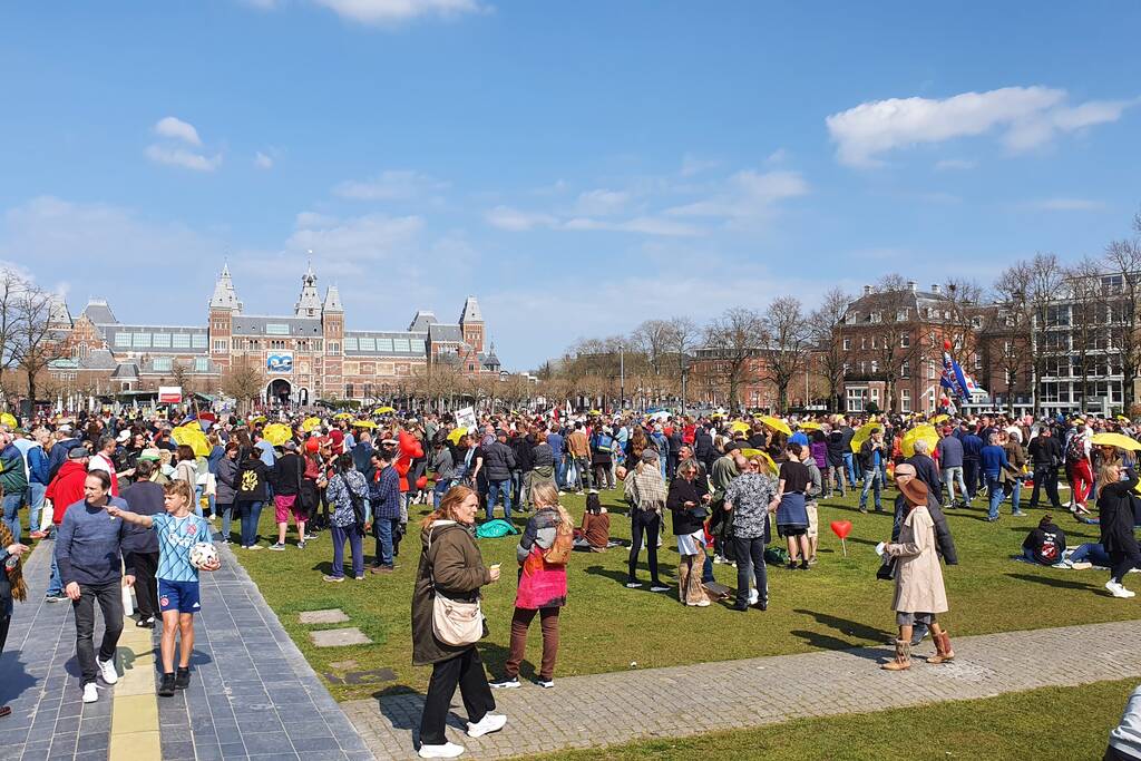 Grote drukte bij demonstratie