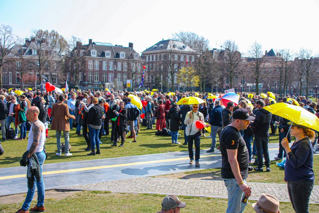 Grote drukte bij demonstratie