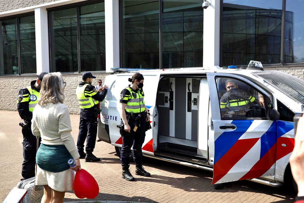 Grote drukte bij demonstratie