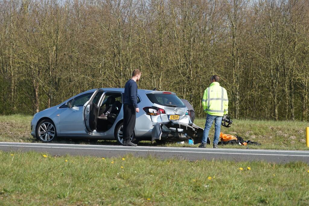 Lange file door ongeval