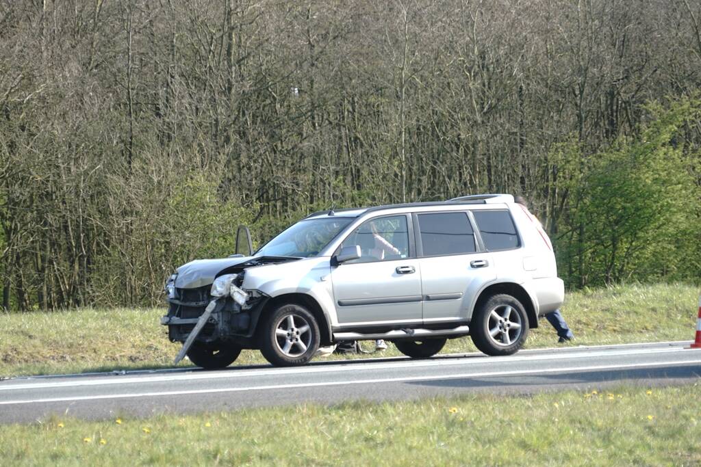 Lange file door ongeval