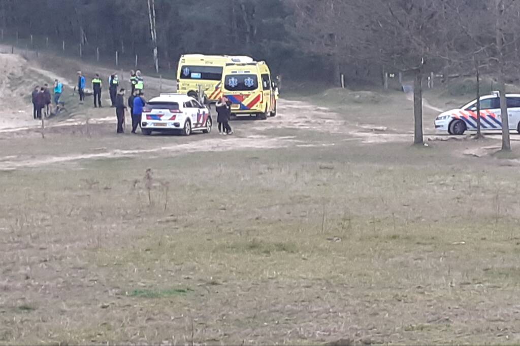 Traumahelikopter landt voor eenzijdig ongeval met mountainbiker