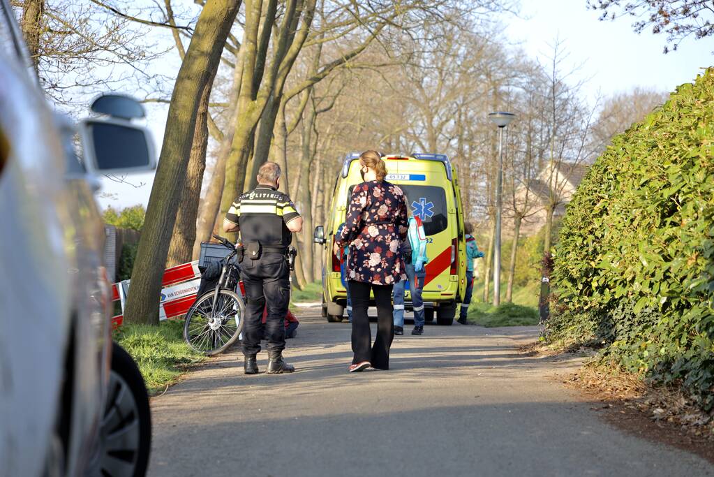 Fietsers botsen op elkaar