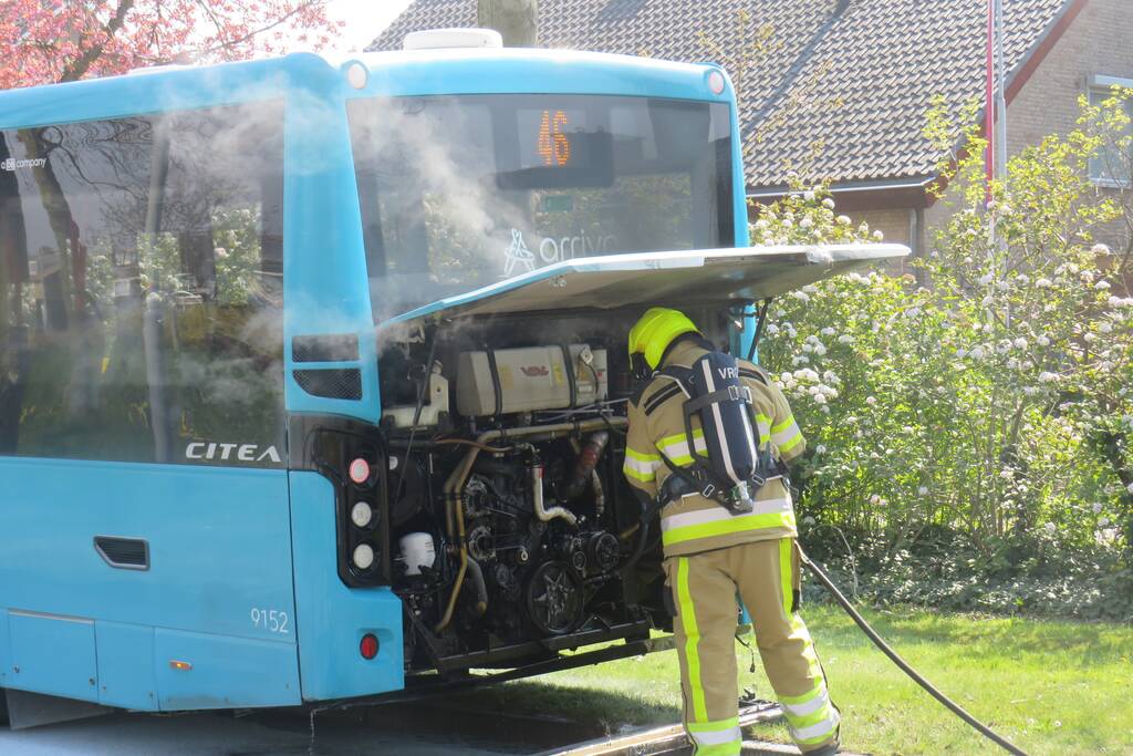 Veel rook bij brand in stadsbus