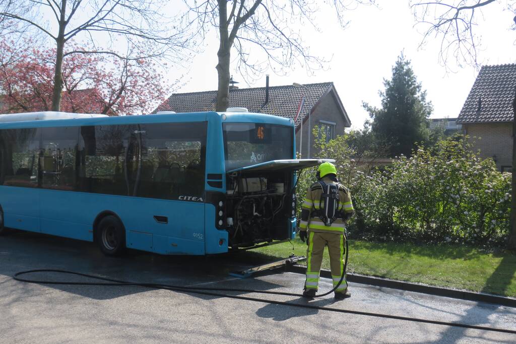 Veel rook bij brand in stadsbus