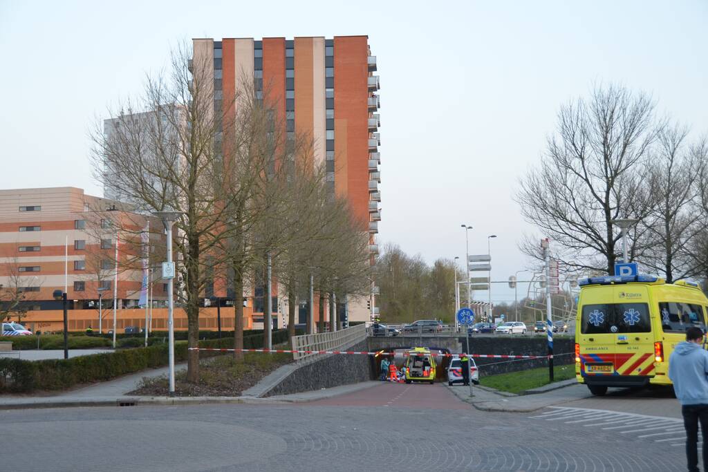 Traumahelikopter landt voor incident in fietstunnel