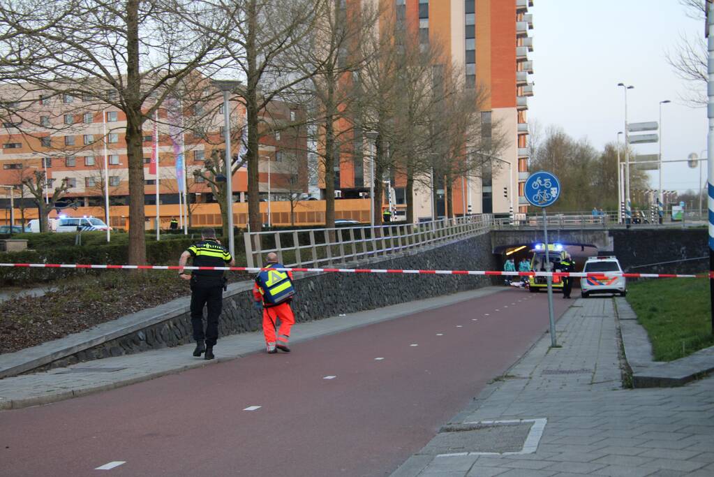 Traumahelikopter landt voor incident in fietstunnel