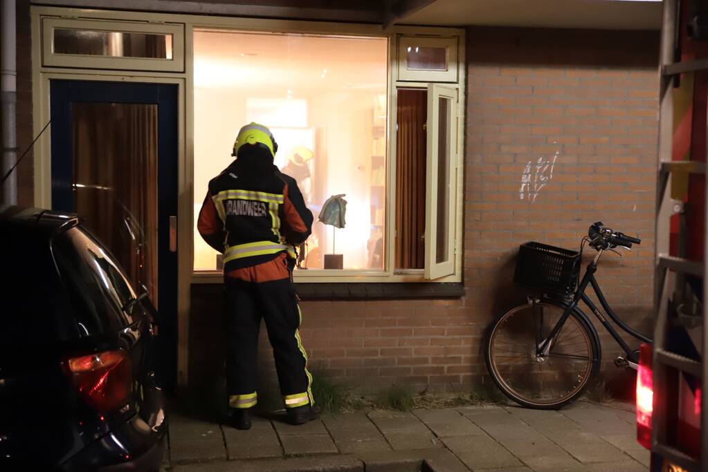 Veel rookontwikkeling bij woningbrand