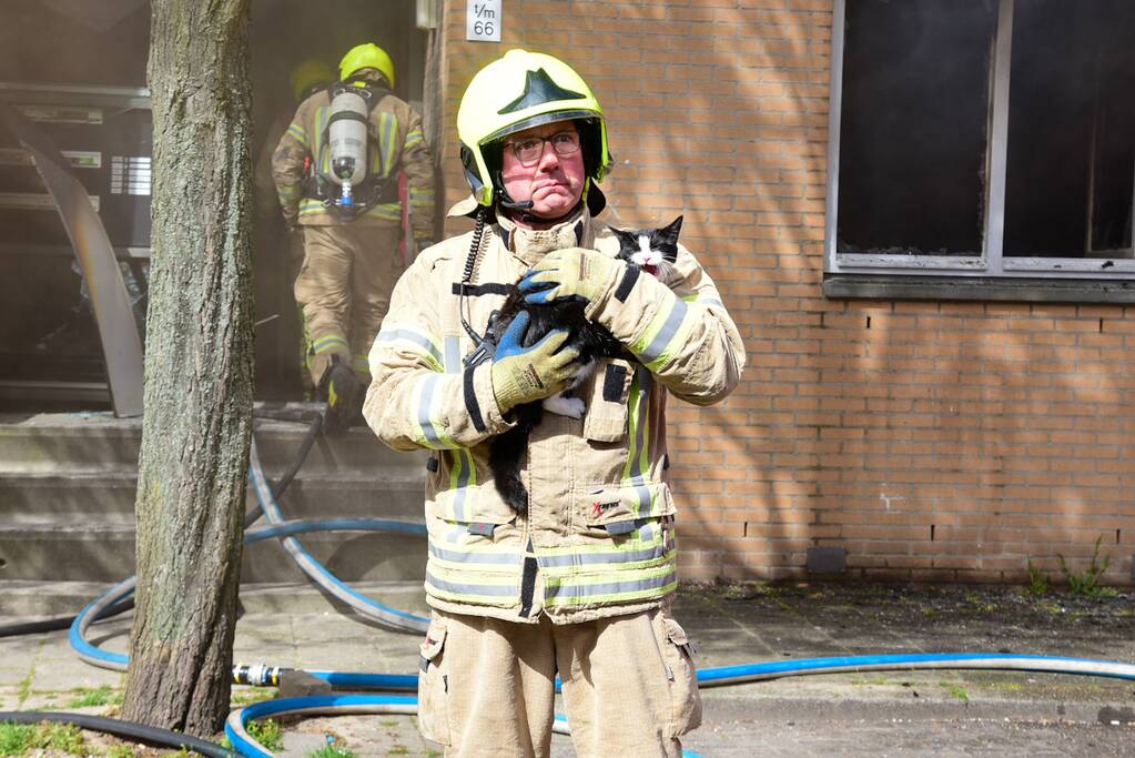 Meerdere bewoners door brand opgesloten in woningen