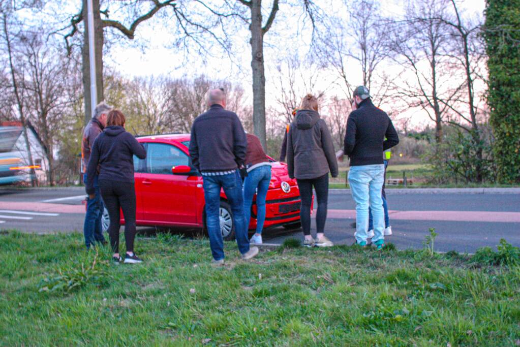 Kopstaart botsing door overstekend eendje