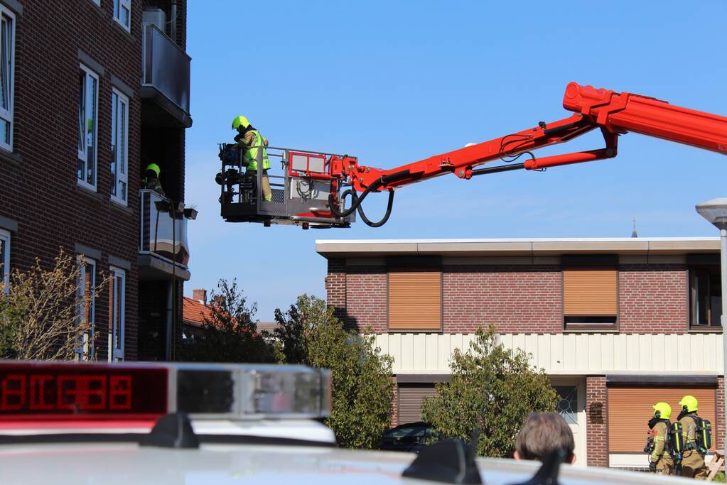 Veel bekijks bij brand op balkon