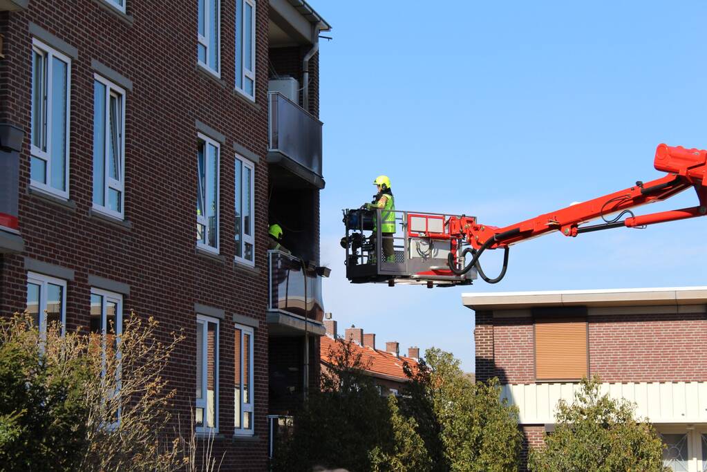 Veel bekijks bij brand op balkon
