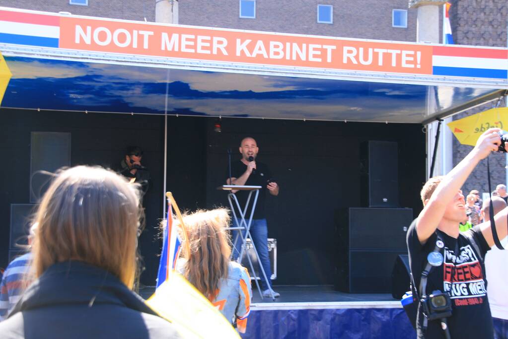 Drukte bij demonstratie in binnenstad