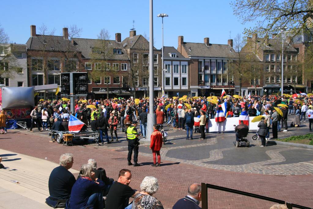 Drukte bij demonstratie in binnenstad