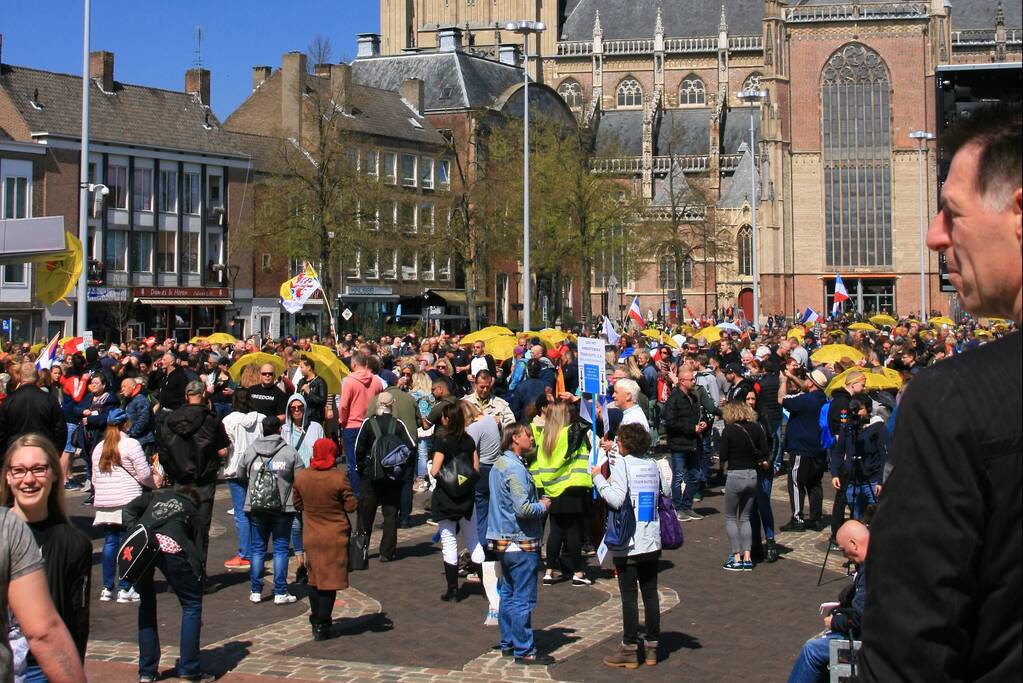 Drukte bij demonstratie in binnenstad