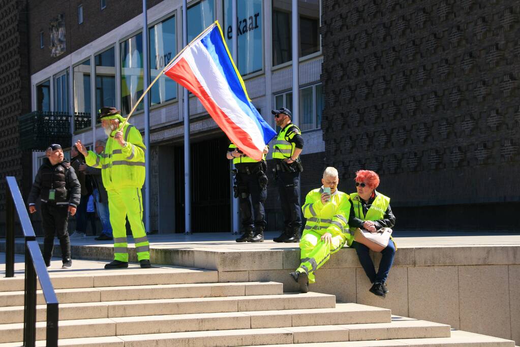 Drukte bij demonstratie in binnenstad