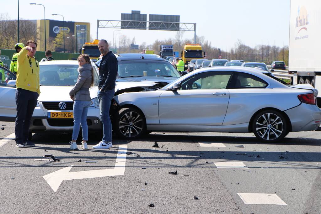 Kinderen betrokken bij kettingbotsing