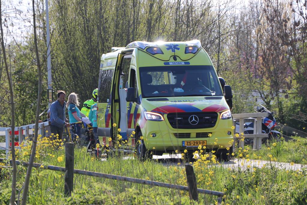 Fietser gewond door valpartij