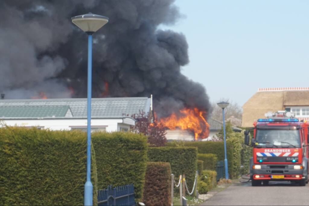 Caravan op camping Duinrand verwoest door brand