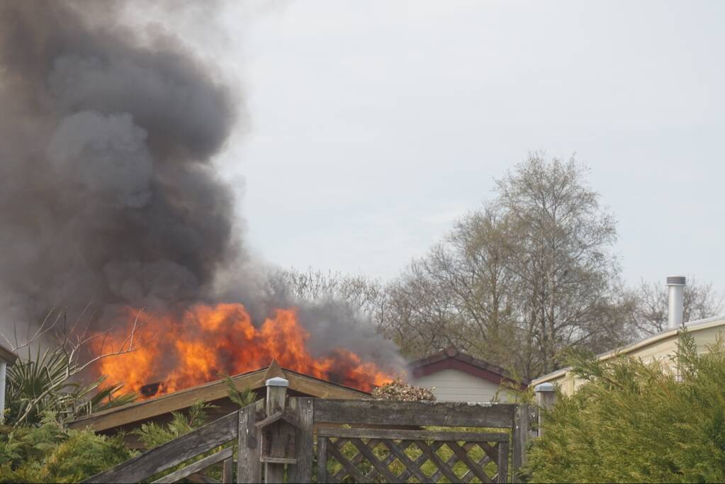 Caravan op camping Duinrand verwoest door brand