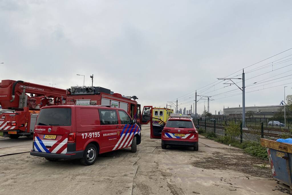Goederentrein in Botlektunnel in brand