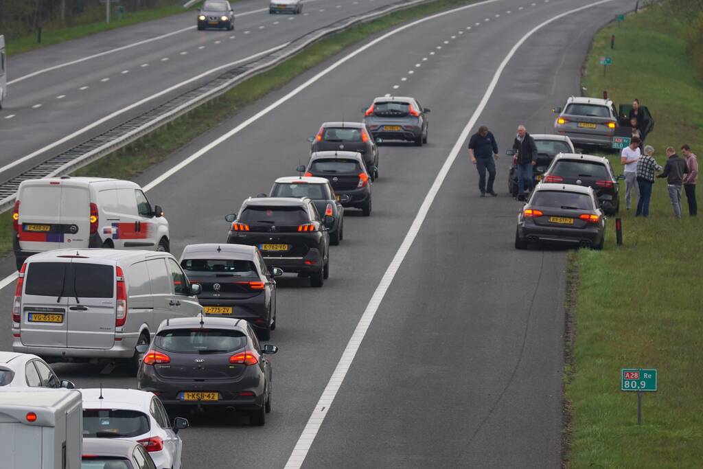 Schade bij ongeval op snelweg