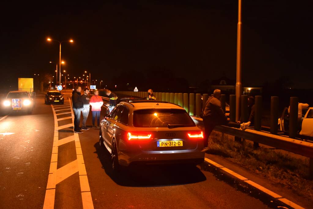 Gewonde bij aanrijding bij wegwerkzaamheden
