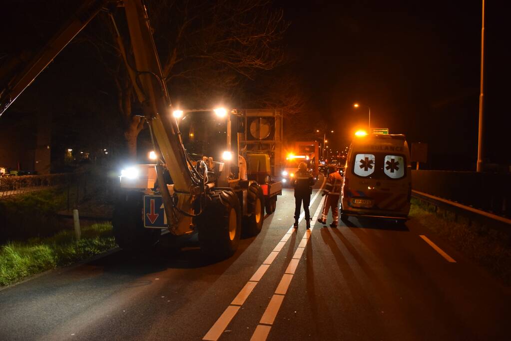 Gewonde bij aanrijding bij wegwerkzaamheden