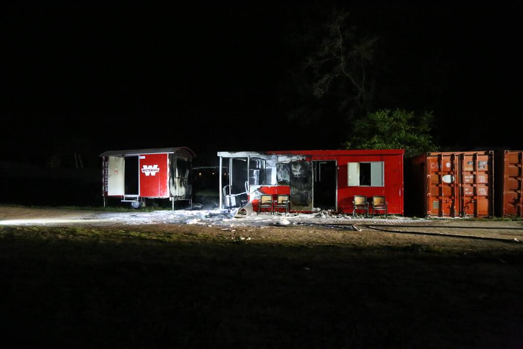 Bouwketen beschadigd door brand