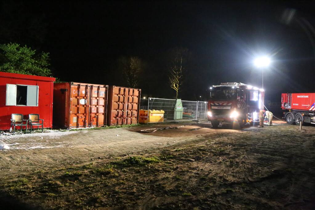 Bouwketen beschadigd door brand